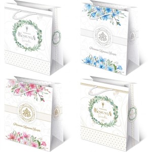 Torebka prezentowa A5 I Komunia Święta – ozdobna torba na prezent 16 × 24 cm