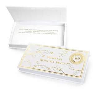Pudełko ozdobne komunijne na banknoty z okazji I Komunii Świętej 