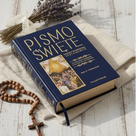 Granatowa okładka - Biblia Tysiąclecia - Pismo Święte Starego i Nowego Testamentu