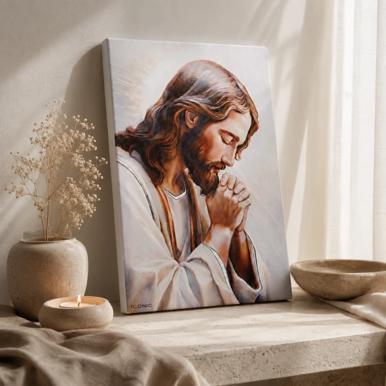 Jezus Frasobliwy – obraz sakralny ICONIC™ z efektem 3D [różne rozmiary]