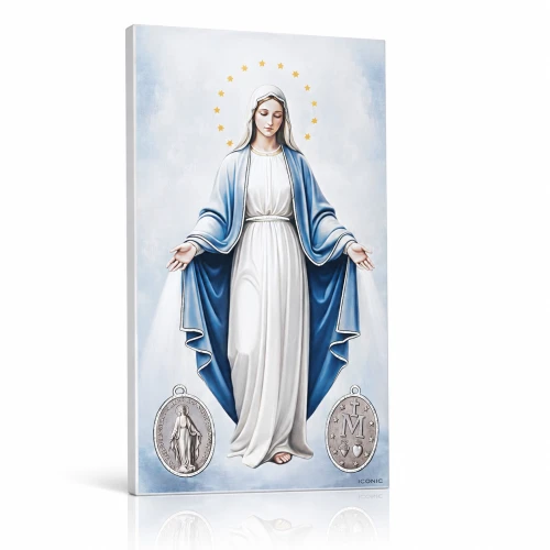 Matka Boża Niepokalana (Cudowny Medalik) – obraz sakralny ICONIC™ z efektem 3D [różne rozmiary]