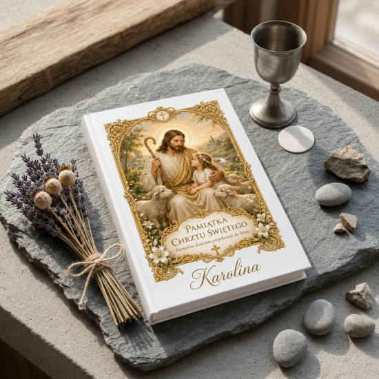 Biblia dla dzieci Dobry Pasterz – Moja Pierwsza Biblia z personalizacją na Chrzest