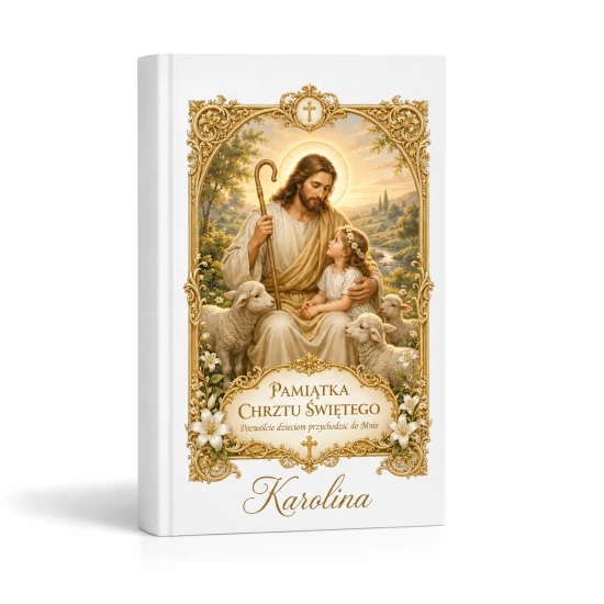 Biblia dla dzieci Dobry Pasterz – Moja Pierwsza Biblia z personalizacją na Chrzest