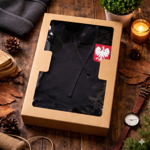 Bluza Orzeł Biały – czarna hoodie symbol narodowy