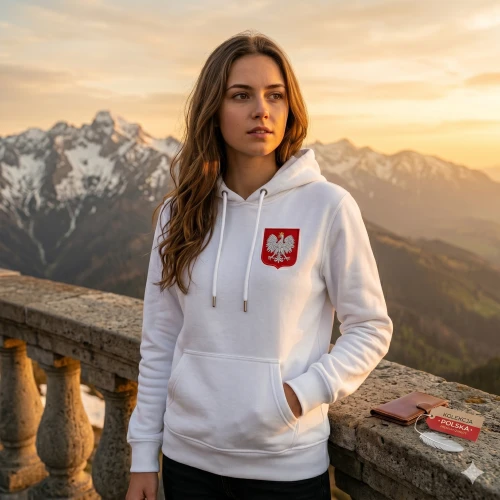 Bluza Orzeł Biały – biała hoodie symbol narodowy