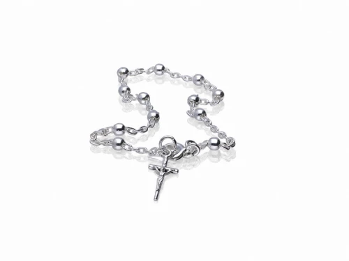 Różaniec srebrny na rękę z krzyżykiem – „dziesiątka”, próba 925 2,8 g