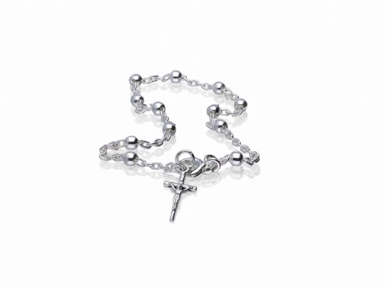 Różaniec srebrny na rękę z krzyżykiem – „dziesiątka”, próba 925 2,8 g