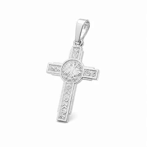 Srebrny krzyżyk z Orłem Białym – patriotyczna zawieszka próby 925 2,0 g