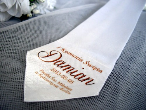 Krawat chłopięcy imienny IHS