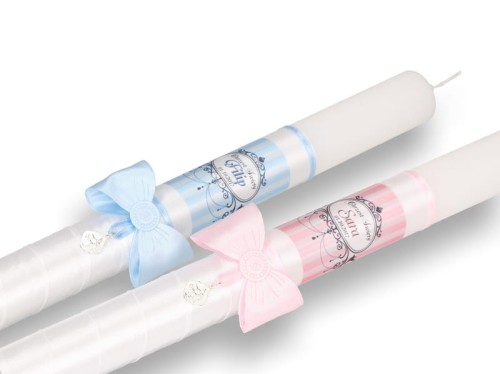 Świeca do Chrztu w stylu RETRO