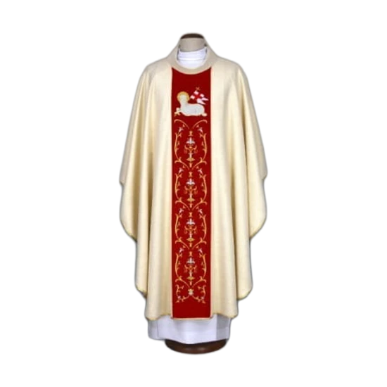 Ornat z haftowaną symboliką wielkanocną
