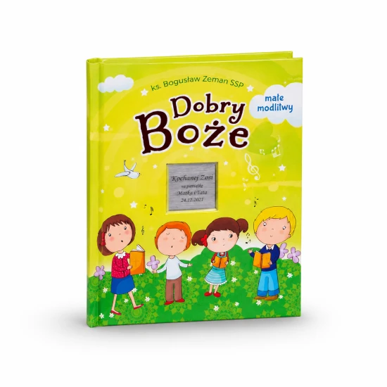 Książeczka „Dobry Boże” z możliwością wykonania grawerowanej dedykacji na okładce.