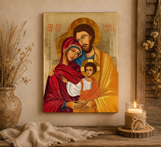 Ikona dostępna w rozmiarach 12 × 16 cm, 17 × 23 cm oraz 29 × 39 cm.