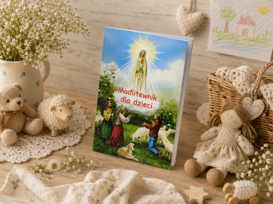Na okładce znajduje się wizerunek Matki Bożej Fatimskiej oraz modlących się dzieci.