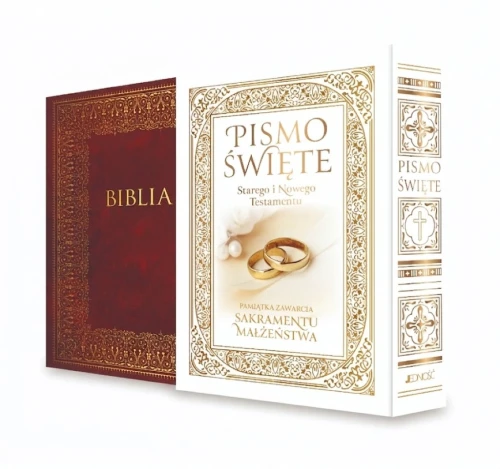 Biblia Domowa Rodzinna – Pamiątka zawarcia sakramentu małżeństwa w etui