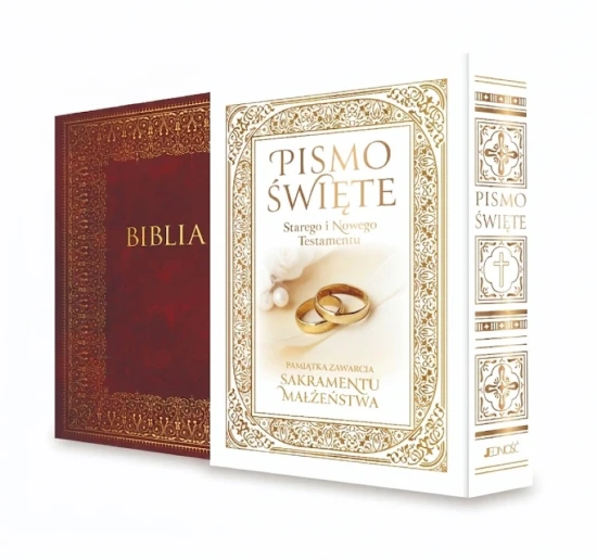 Biblia Domowa Rodzinna – Pamiątka zawarcia sakramentu małżeństwa w etui