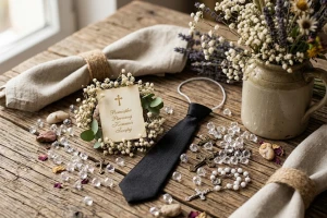 Krawat chłopięcy czarny – 27 cm, na gumce