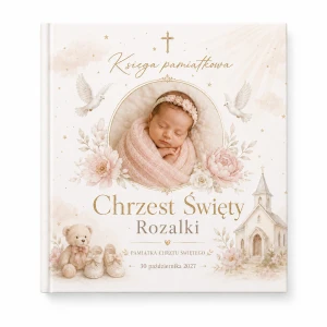 Księga Chrztu ze zdjęciem dziecka DZIECKO BOŻE™ – personalizowana księga gości