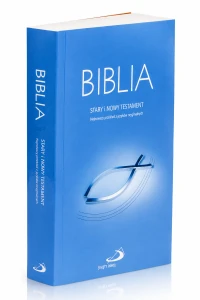 Biblia „z rybką” – Stary i Nowy Testament, niebieska, miękka oprawa, z paginatorami