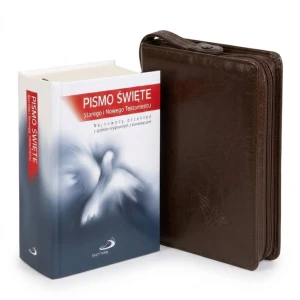 Pismo Święte Starego i Nowego Testamentu – mały format + brązowe etui