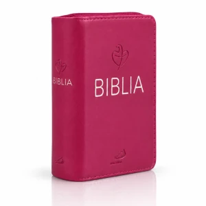 Biblia Tabor flex z zamkiem – malinowa