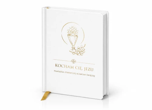 Modlitewnik komunijny Kocham Cię Jezu - biały