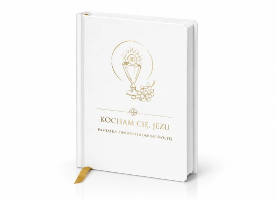 Modlitewnik komunijny Kocham Cię Jezu - biały