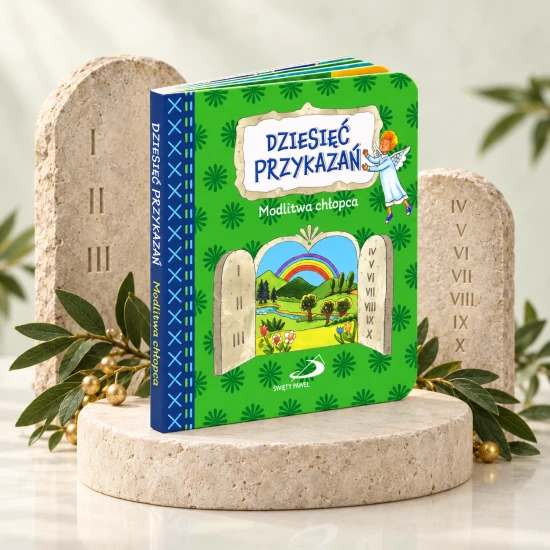 Kolorowe ilustracje Marka Sojki pomagają wyjaśnić dzieciom znaczenie Dekalogu.