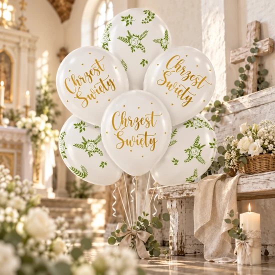Każdy balon po napompowaniu osiąga średnicę około 30 cm.