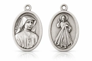 MEDALIK św. Faustyny i Jezusa Miłosiernego – 2,2 cm