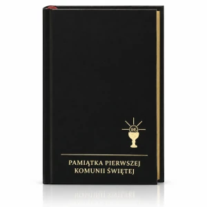 Skarbiec modlitw i pieśni. Pamiątka I Komunii Świętej czarny złocony 