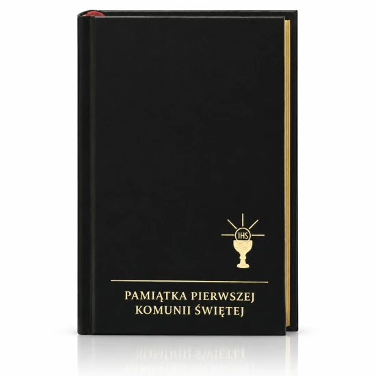 Skarbiec modlitw i pieśni. Pamiątka I Komunii Świętej czarny złocony