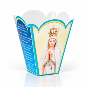 Papierowy okapnik do świecy – Matka Boża Fatimska
