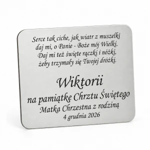 Dedykacja na tabliczce (grawer) 40% taniej