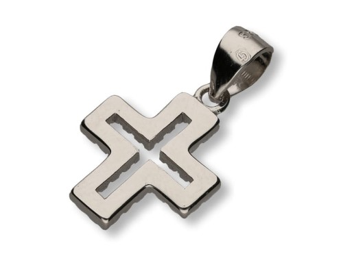 Krzyżyk srebrny z cyrkoniami - próba 925