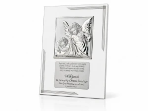 Obrazek srebrny Twój Anioł Stróż 20 × 25 cm z grawerem