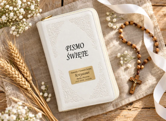 Pismo Święte – edycja limitowana, skórzana oprawa z paginatorami i grawerem