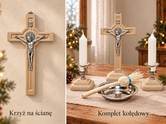 Zestaw kolędowy 2w1 z krzyżem Św. Benedykta