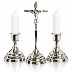 Komplet kolędowy nowoczesny w kolorze srebrnym - 22cm