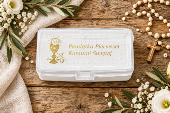 Pudełko na różaniec – pamiątka komunijna