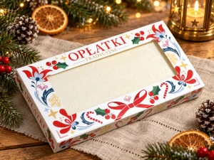 Opłatek wigilijny - 10 dużych opłatków w kartoniku - edycja świąteczna