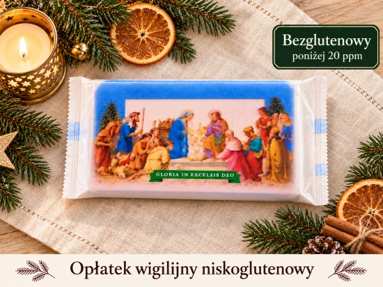 Opłatek wigilijny niskoglutenowy – 3 sztuki w paczce (poniżej 20 ppm)