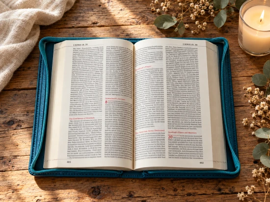 Biblia z kolorową wkładką, oprawa turkusowa