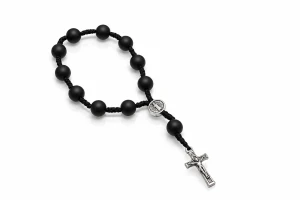 Dziesiątka różańca benedyktyńskiego z Onyksu matowego – 8 mm