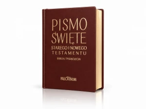 Biblia Tysiąclecia bordowa – skóra ekologiczna, złocone brzegi