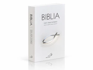 Biblia z kolorową wkładką – oprawa miękka szara („Biblia z rybką”)