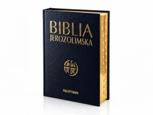 Biblia Jerozolimska – granatowa ekoskóra, złocone brzegi i paginatory
