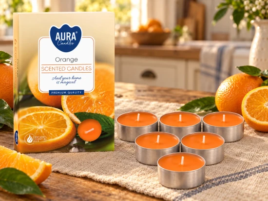 Podgrzewacze mają niewielką, okrągłą formę typową dla świec tealight.
