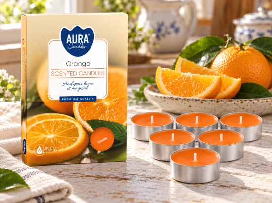 Podgrzewacze mają niewielką, okrągłą formę typową dla świec tealight.