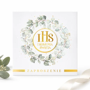 Zaproszenia na Pierwszą Komunię Świętą Prestige – 5 sztuk